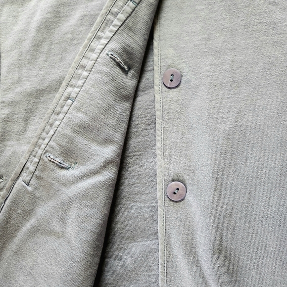 Eileen Fisher 100% Cotton Hidden Button Jacket Size M Color Periwinkle - Picture 6 of 14